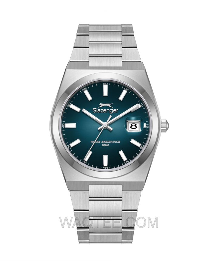 Slazenger Benson Silver St. Steel Dark Blue Dial For Men
