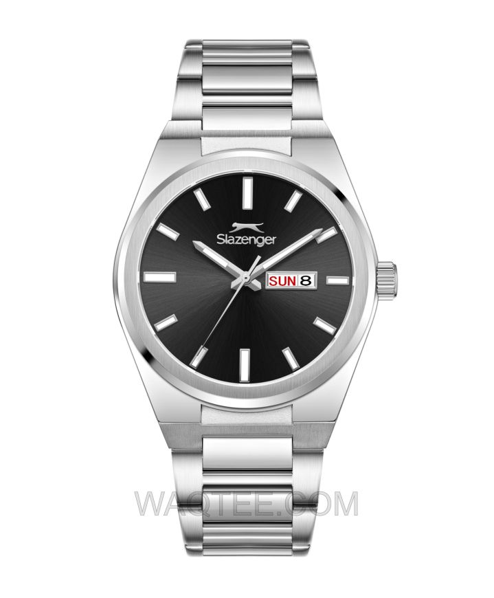 Slazenger Blitz Silver St. Steel Black Dial For Men