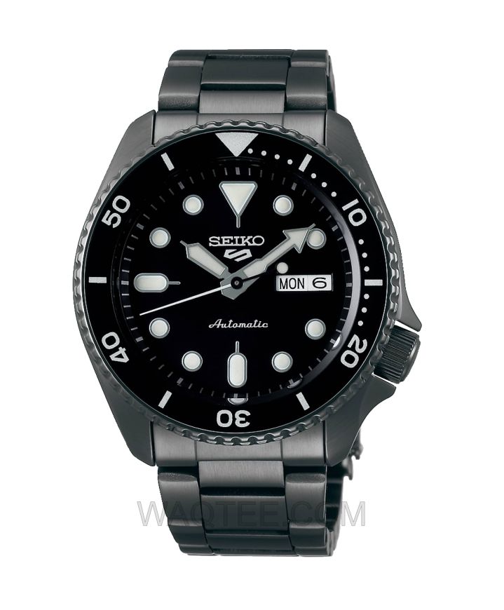 Seiko 5 Sport  Automatic Gun Metal St. Steel Black Dial For Men