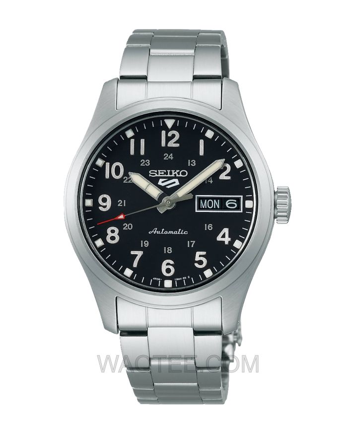 Seiko 5 Sport Automatic Silver St. Steel Black Dial For Men