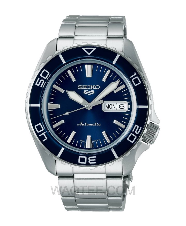 Seiko 5 Sports Automatic Silver St. Steel Dark Blue Dial For Men