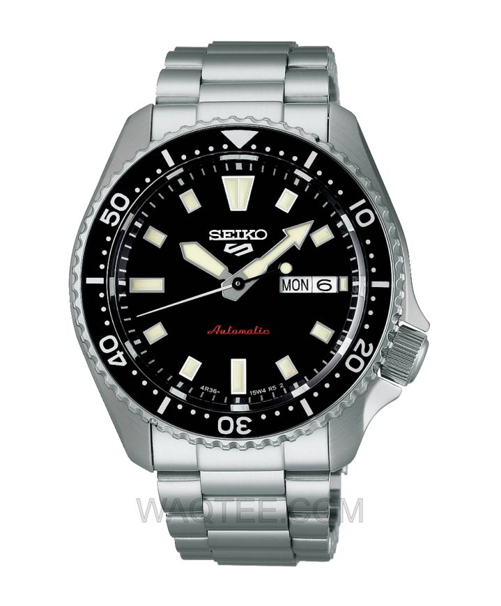 Seiko 5 Sports Automatic Black Rubber Yellow Dial For Men
