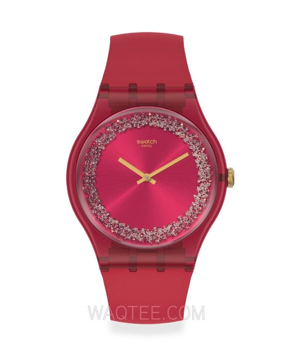 Swatch Ruby Rings Maroon Rubber For Women 