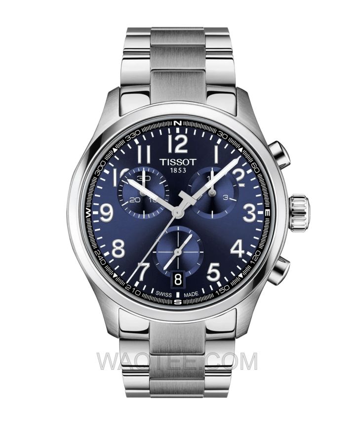 Tissot L Chronograph Silver St. Steel Dark Blue Dial For Men