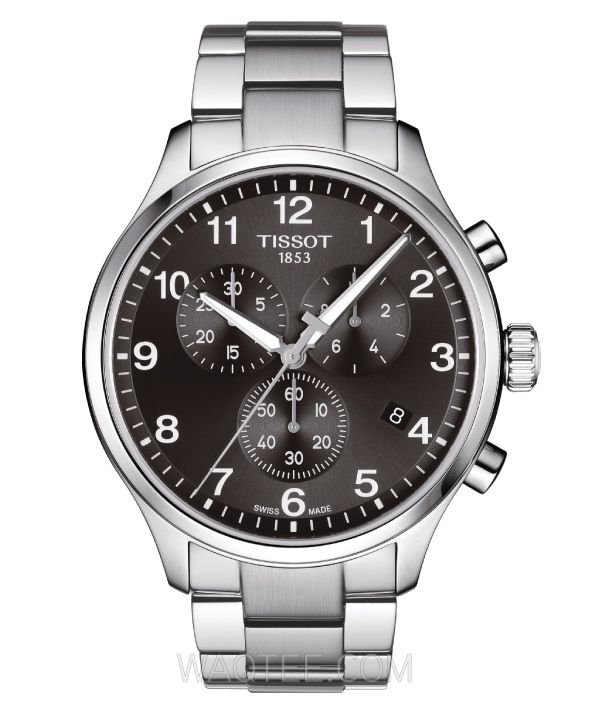 TISSOT CHRONO XL CLASSIC Silver St.Steel Grey Dial For Men 