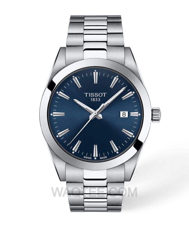 Tissot Gentleman Silver St. Steel Dark Blue Dial For Men