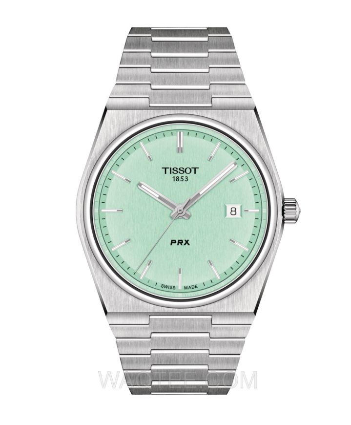 Tissot PRX Silver St. Steel Light Green Dial For Men