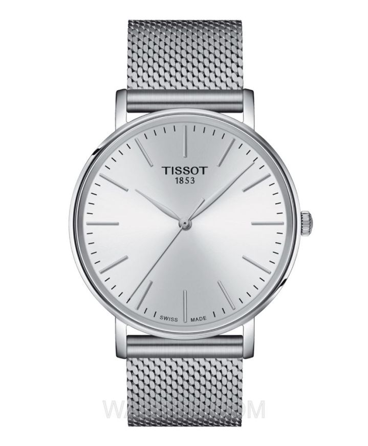 Tissot Everytime Silver Mesh St. Steel Silver Dial For Men