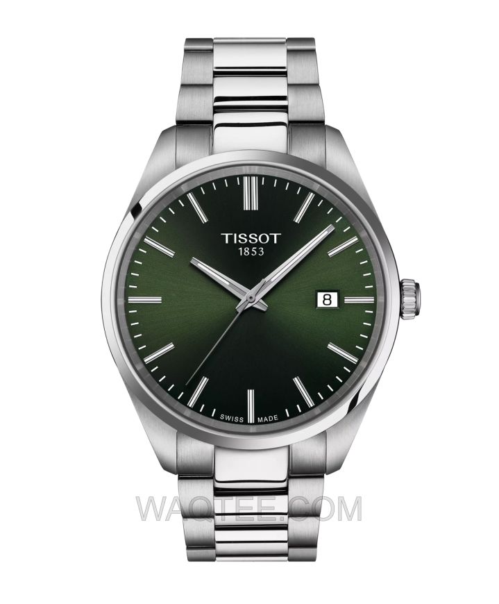 Tissot PR100 Silver St. Steel Army Green Dial For Men