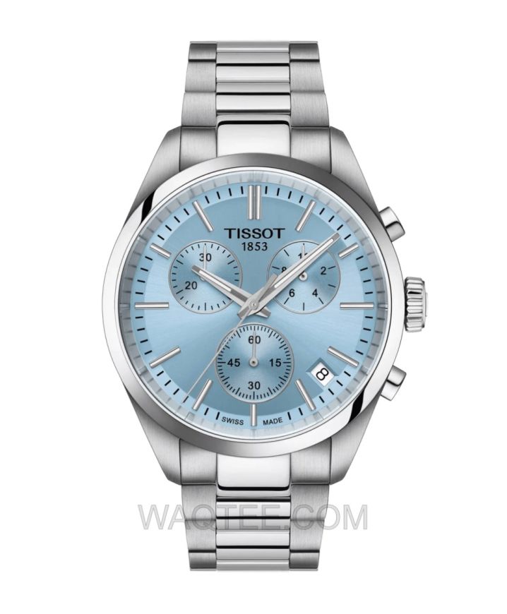 Tissot PR100 Silver St. Steel Blue Dial For Men