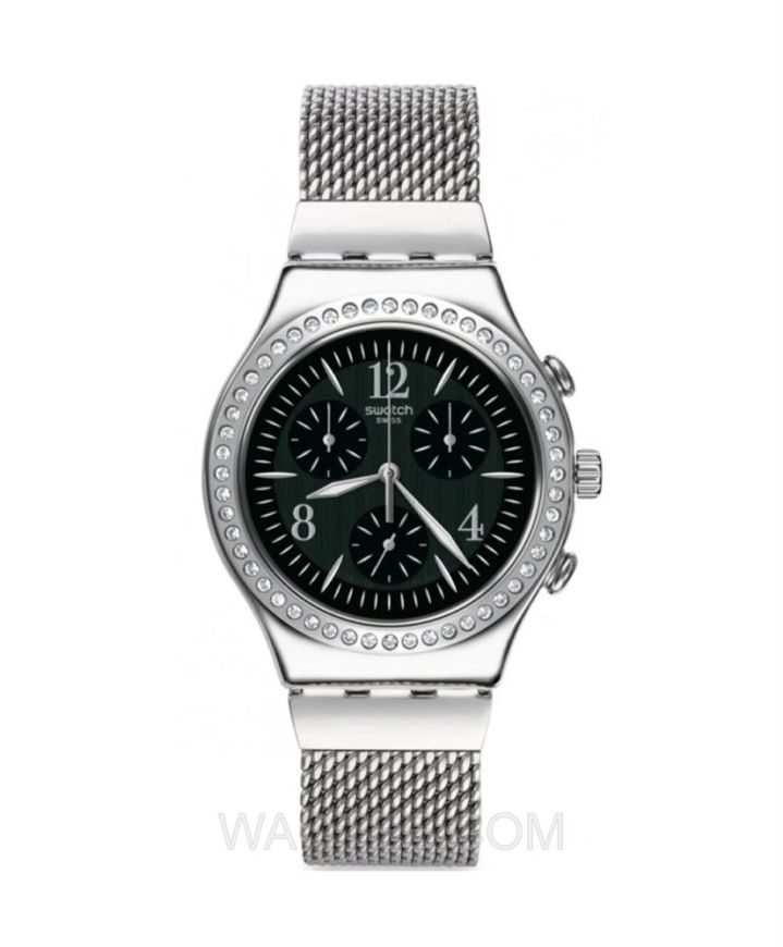 Swatch Made in Black Restyled Mesh St. Steel For Women