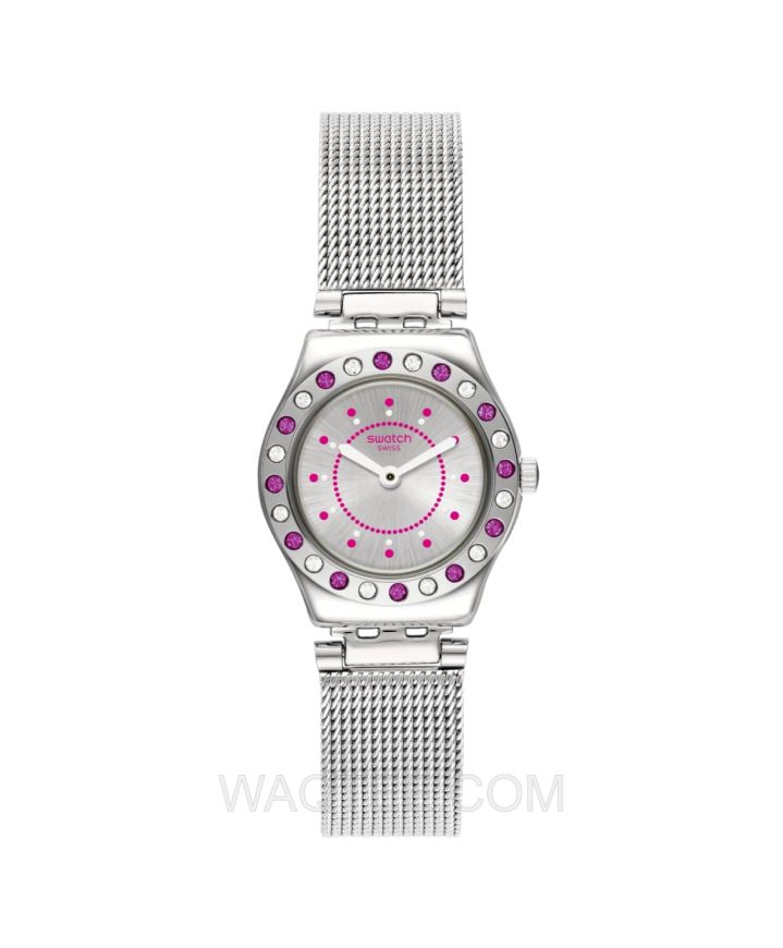 Swatch Meche Rose Silver Mesh St. Steel For Women