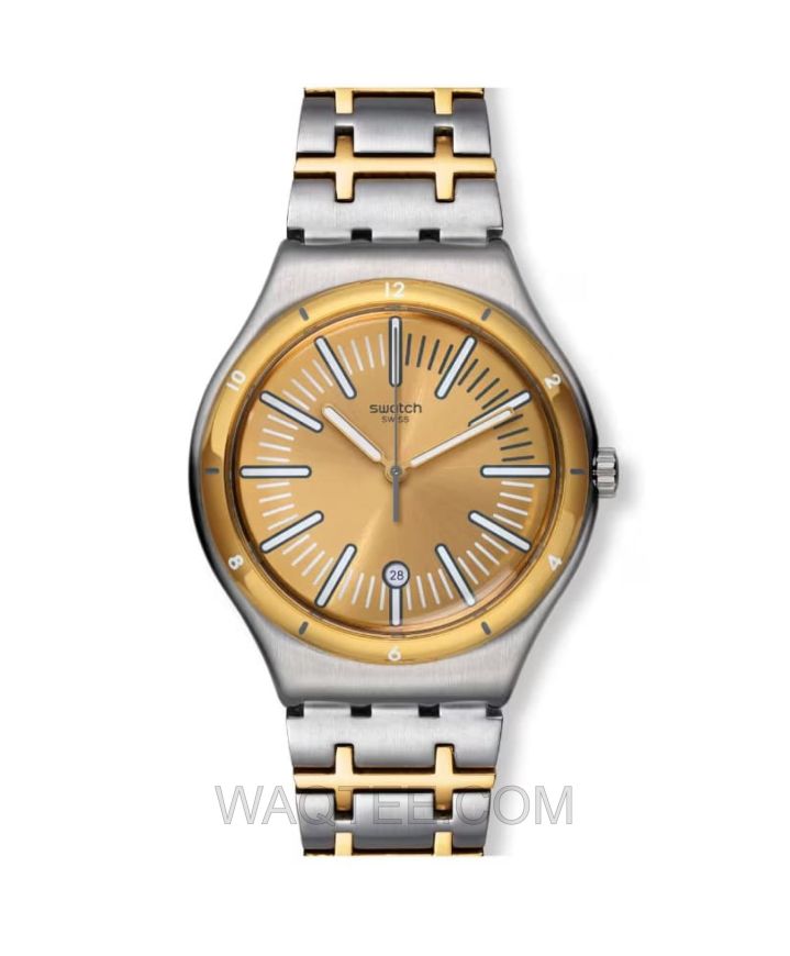 Swatch Irony Silver & Golden St. Steel Golden Dial For Men