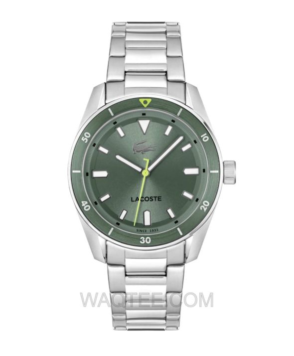 Lacoste Boston Silver St. Steel Green Dial For Men