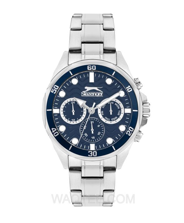 Slazenger Rodri Multifunction Silver St. Steel Dark Blue Dial For Men