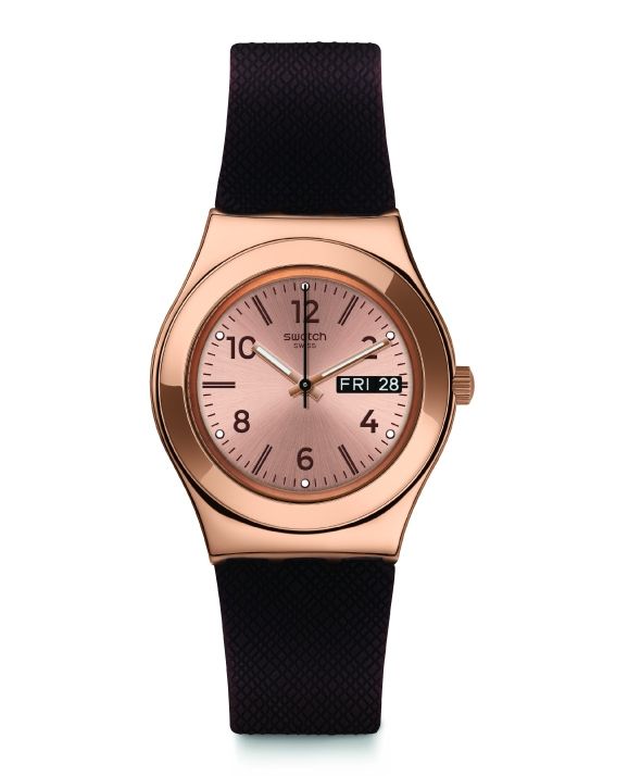 Swatch Brownee Brown Rubber For Women